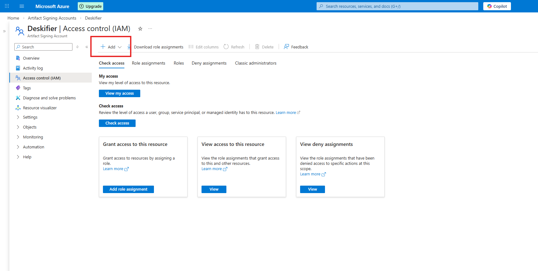 Add role assignment
