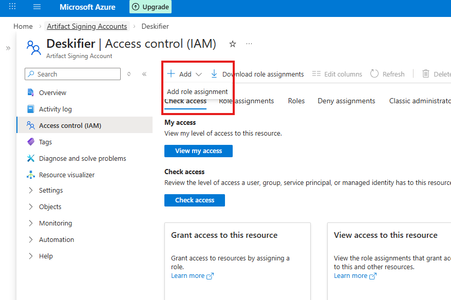 Access control (IAM)